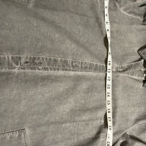 Logo denim shirt dress